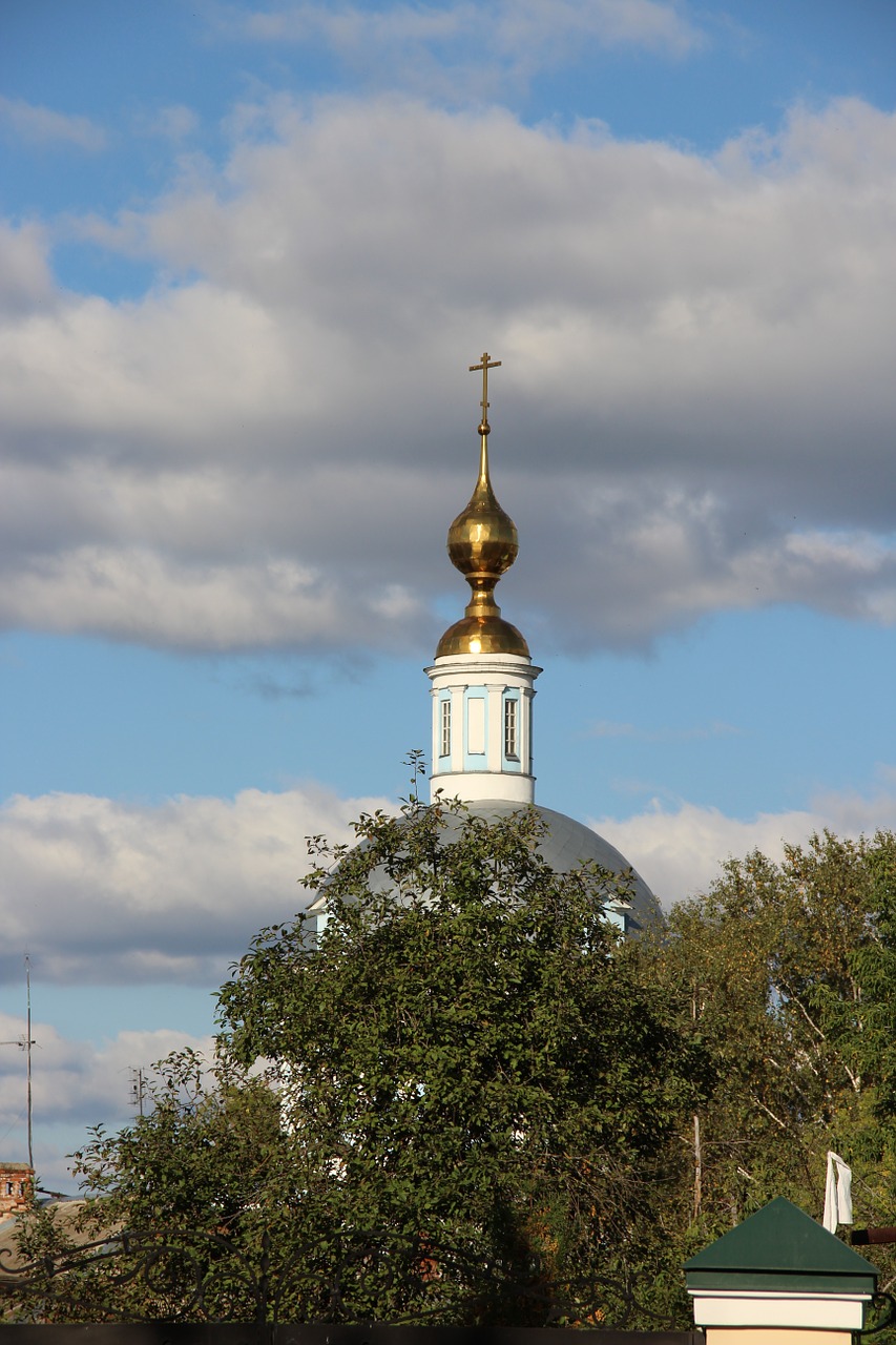 Kupolas, Bažnyčia, Šventykla, Architektūra, Rusija, Dangus, Religija, Aukso Kupolai, Katedra, Debesys