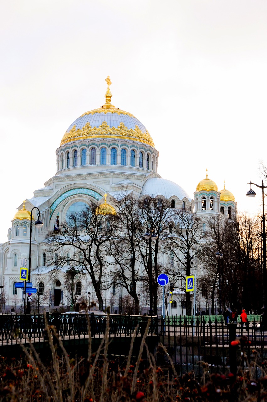 Kupolas,  Architektūra,  Religija,  Pastatas,  Kelionė,  Kronstadt,  Jūrų Katedra,  Sankt Peterburgo Rusija,  Bažnyčia,  Rusija