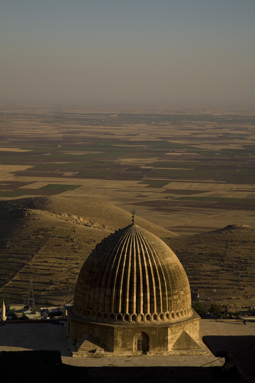 Kupolas,  Nuo,  Architektūra,  Istorinis,  Metai,  Mesopotamijoje,  Mardin,  Turkija,  Paprastas,  Religija