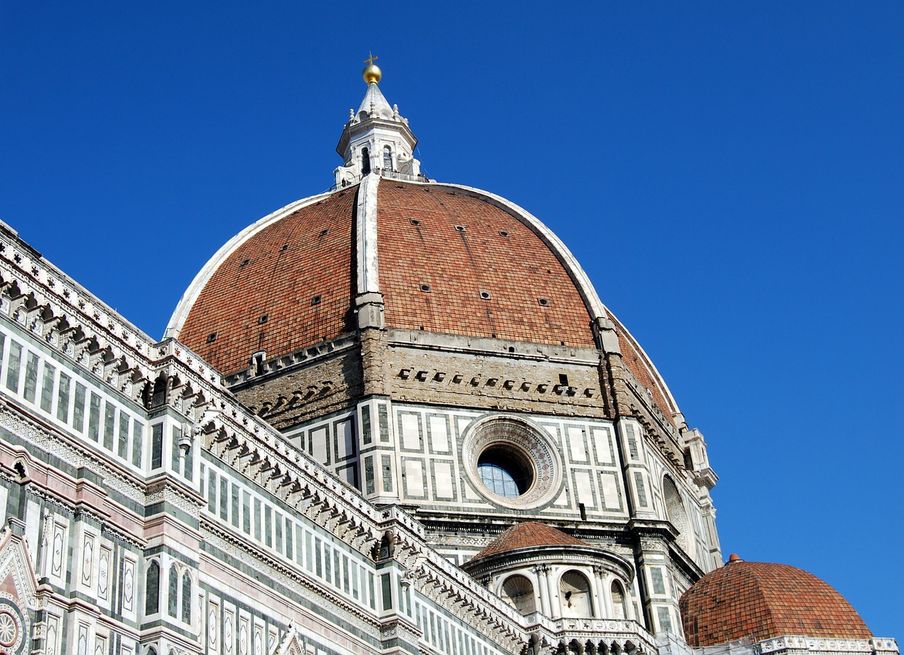 Kupolas, Duomo, Katedra, Brunelleschi, Florencija, Toskana, Italy, Santa Maria Del Fiore, Mūra, Nemokamos Nuotraukos
