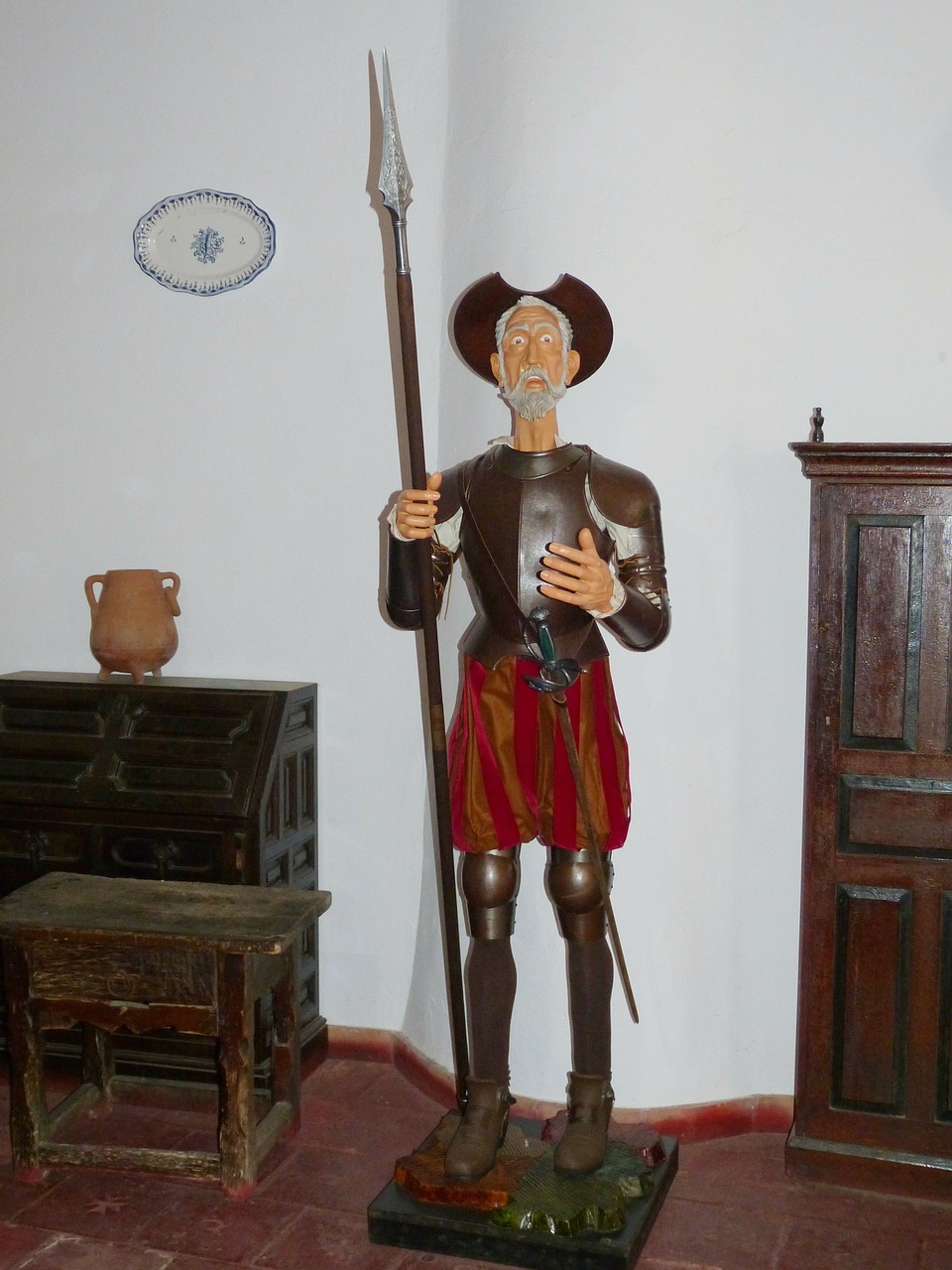 Don Quijote, Don Quixote, Vėjo Malūnai, La Mancha, Consuegra, Ispanija, Paminklas, Statula, Figūra, Riteris