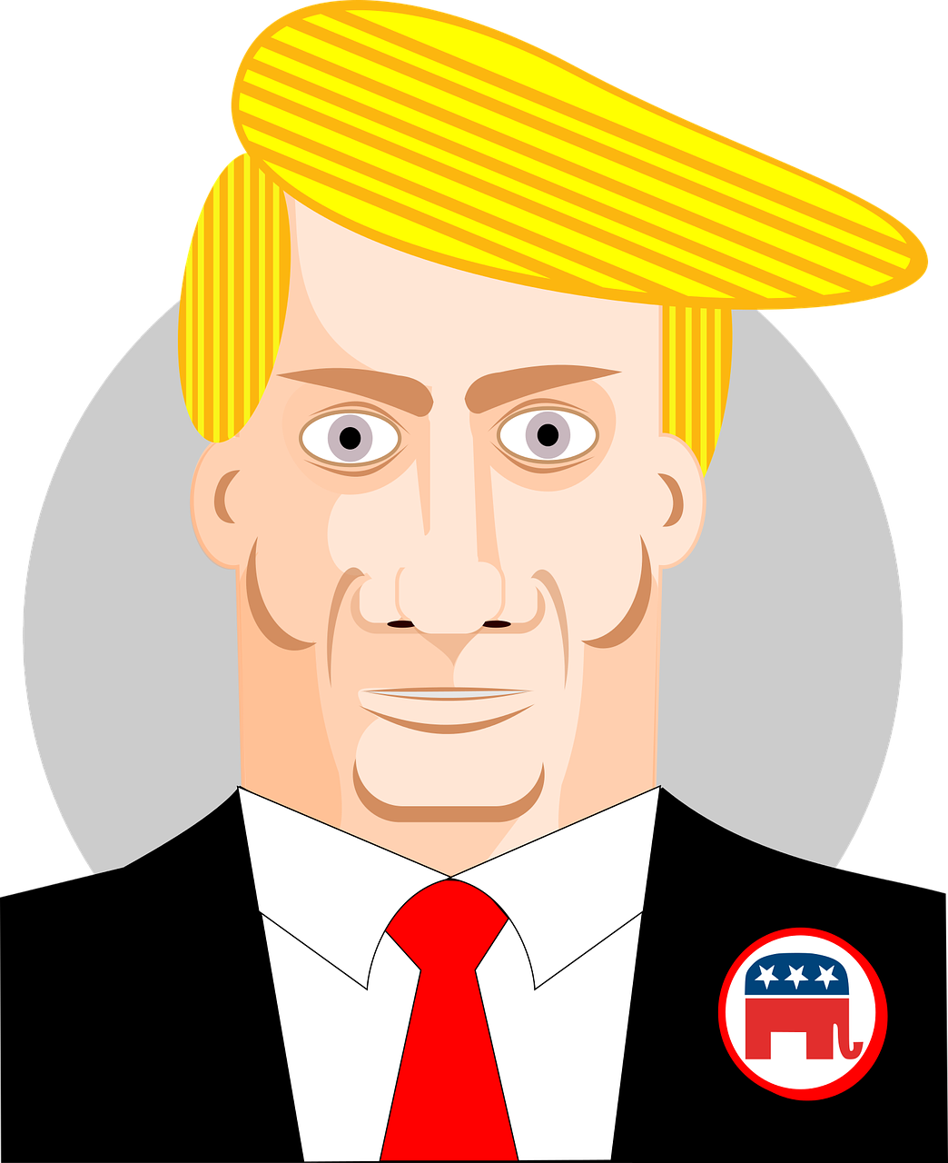 Donaldas Trampas, Karikatūra, Prezidentas, Usa, Respublikonų, Politika, Nemokama Vektorinė Grafika, Nemokamos Nuotraukos,  Nemokama Licenzija