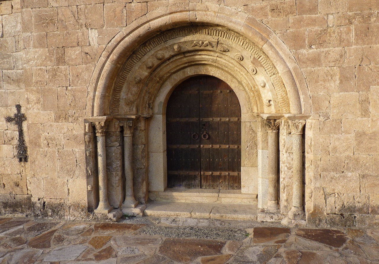 Durys, Romaneškos Koplyčios, Bažnyčia, Buvęs, Architektūra, Paveldas, Religija, Katalikų, Senas Kaimas, France