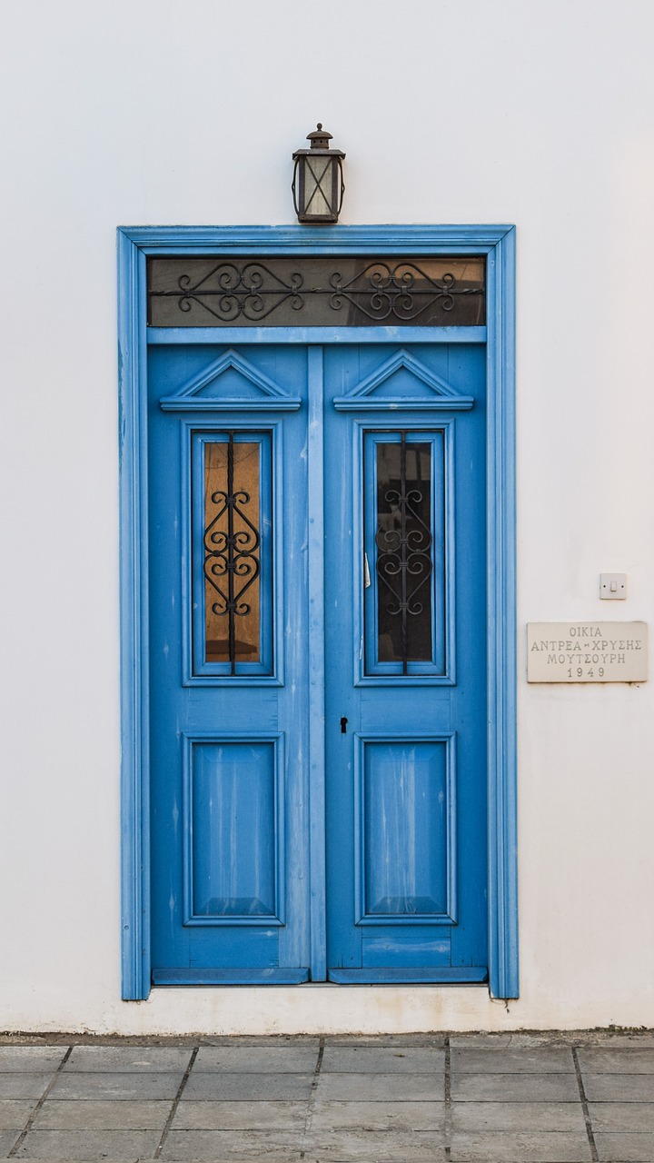 Durys, Medinis, Mėlynas, Įėjimas, Balta, Siena, Namas, Senas, Architektūra, Tradicinis