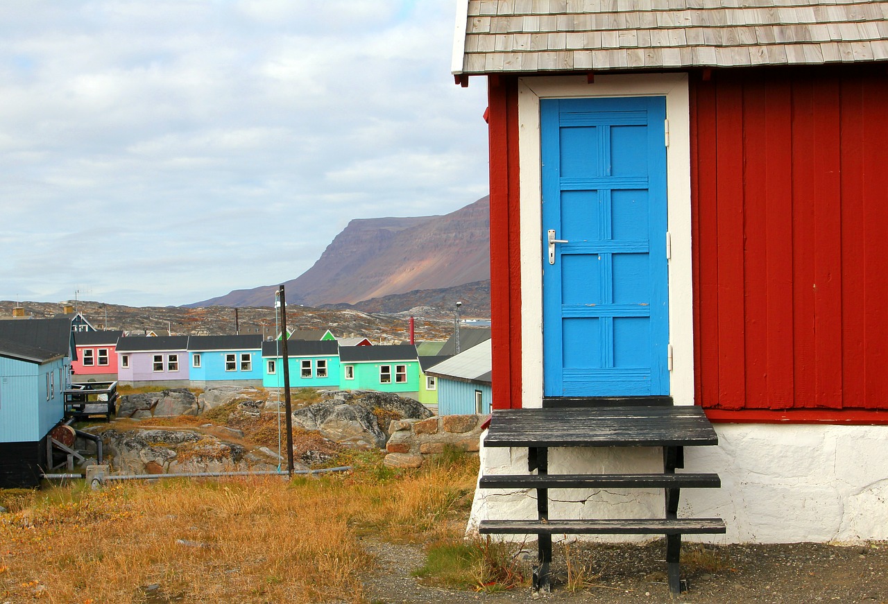 Durys, Laiptų Namai, Raudona, Qeqertarsuaq Iš, Grenlandija, Nemokamos Nuotraukos,  Nemokama Licenzija