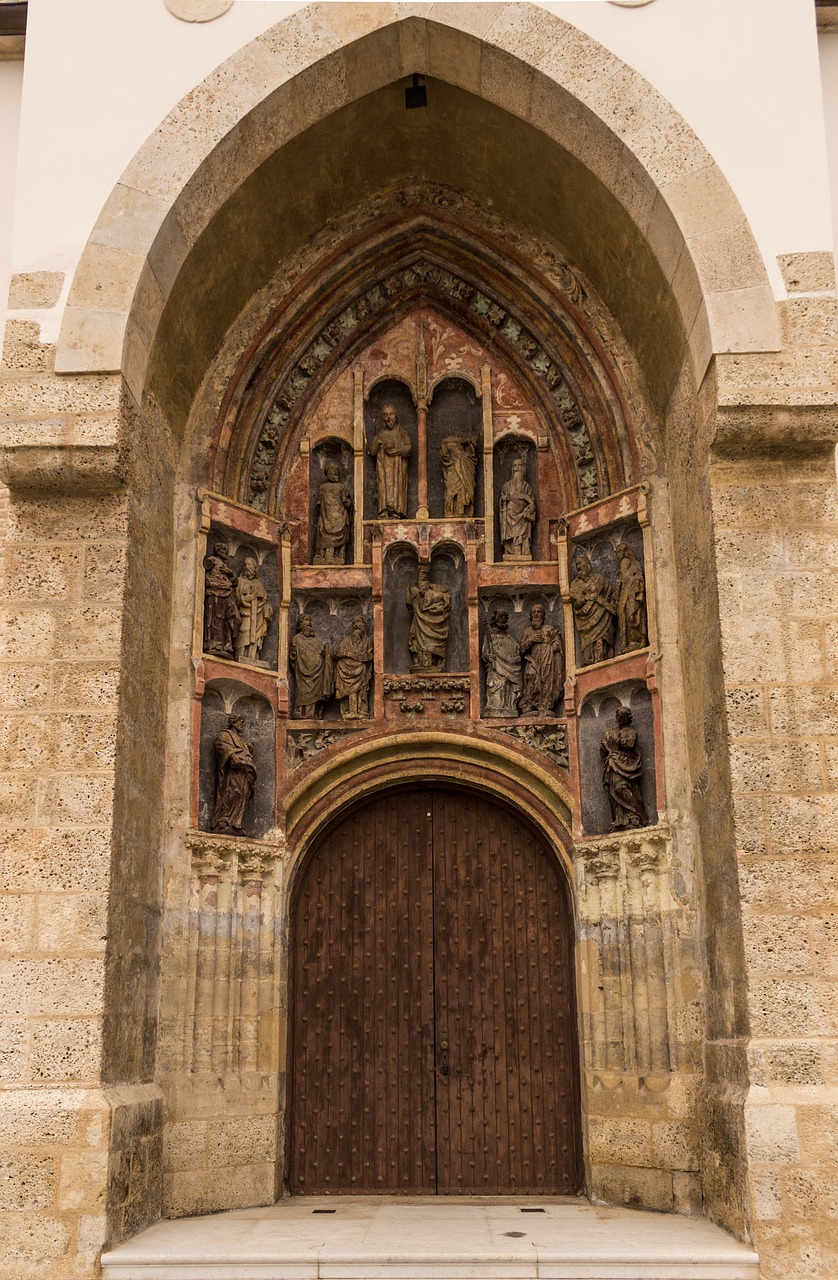 Durys, Šventųjų, Katalikų, Vartai, Bažnyčia, Pastatas, Orientyras, Europa, Šv. Marc Bažnyčia Zagrebe, Kroatija