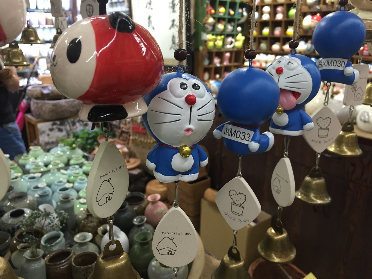 Doraemon, Manga, Vėjo Varpeliais, Kabantis, Žaislai, Apsipirkimas, Suvenyrai, Japanese, Nemokamos Nuotraukos,  Nemokama Licenzija