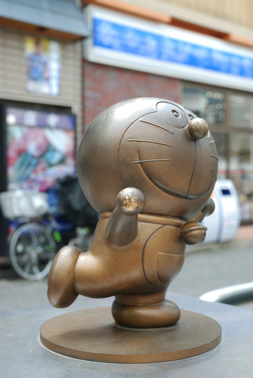 Doraemon, Anime, Katė, Statula, Skulptūra, Menas, Dizainas, Apdaila, Asian, Stilius