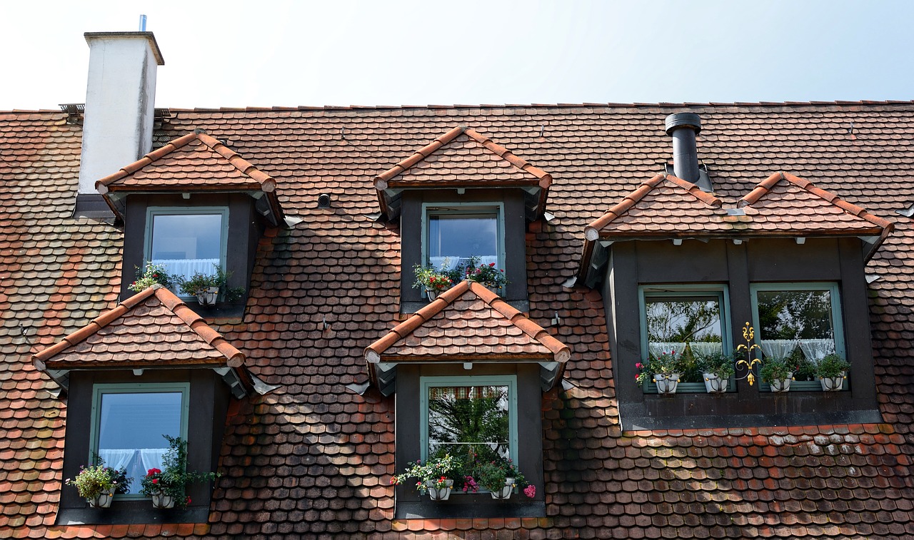 Dormer, Namai, Stogas, Architektūra, Pastatas, Langas, Romantiškas, Stogo Langai, Plytelės, Plyta