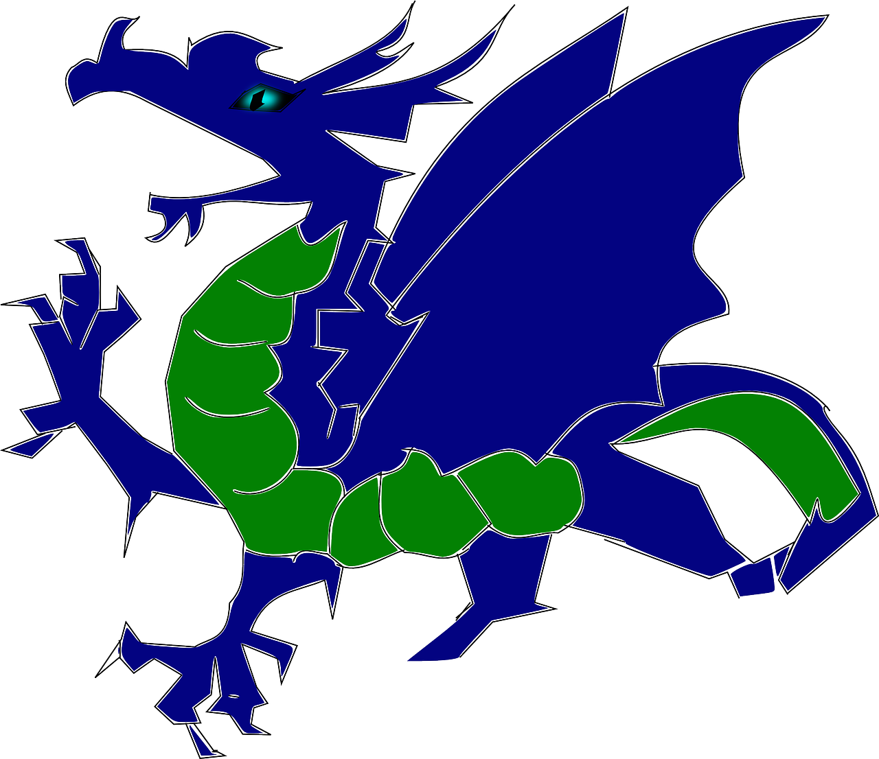 Drakonas, Dino, Mitinis Tvarinys, Kinai, Legendinis Tvarinys, Mėlynas, Žalias, Nemokama Vektorinė Grafika, Nemokamos Nuotraukos,  Nemokama Licenzija