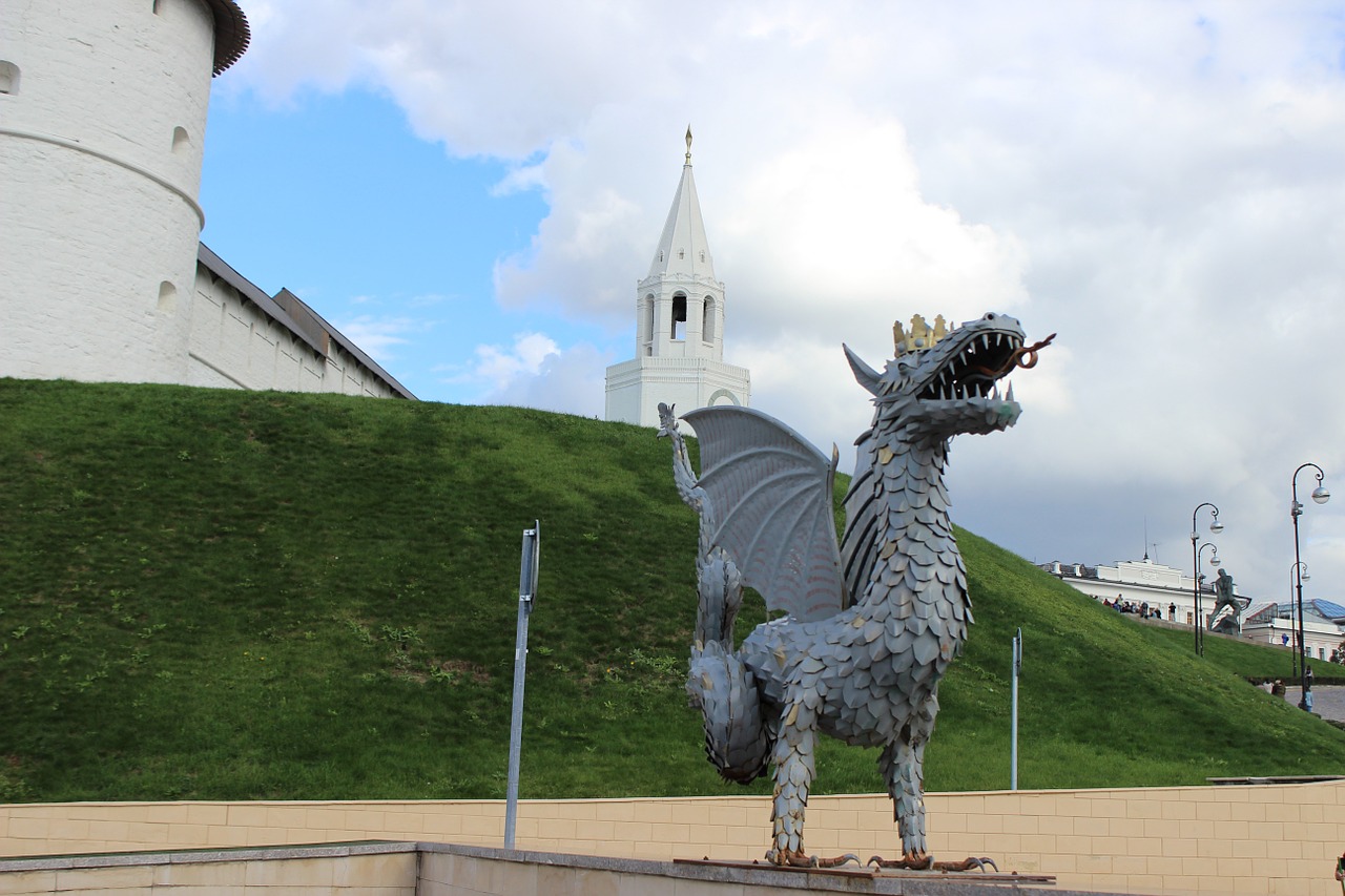 Drakonas, Metro, Žolė, Architektūra, Kremlius, Kazan, Nemokamos Nuotraukos,  Nemokama Licenzija