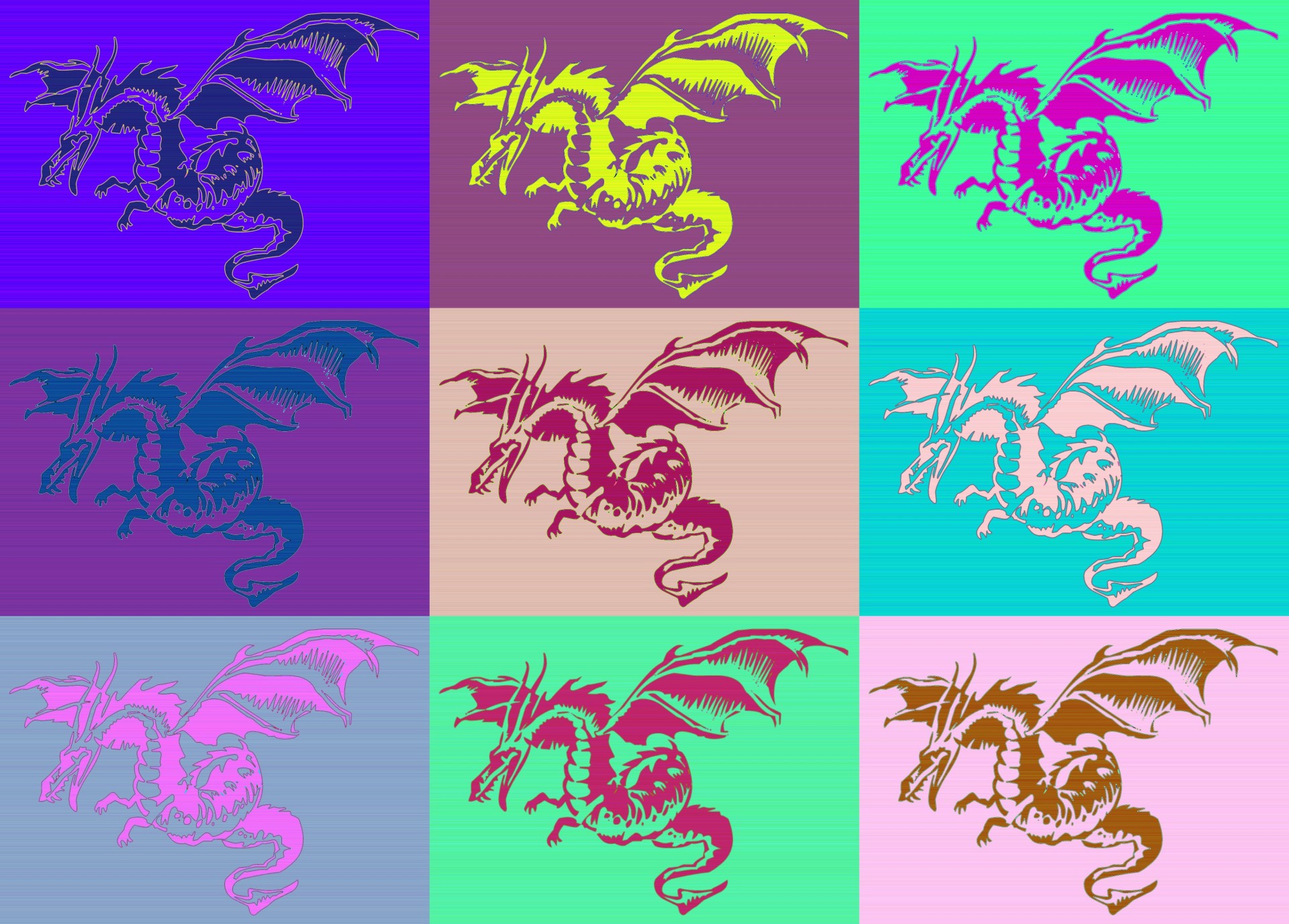 Drakonai,  Gyvūnai,  Tatuiruotė,  Warhol,  Stilius,  Žvėrys,  Legenda,  Piešimas,  Drakonai Nustatyti, Nemokamos Nuotraukos