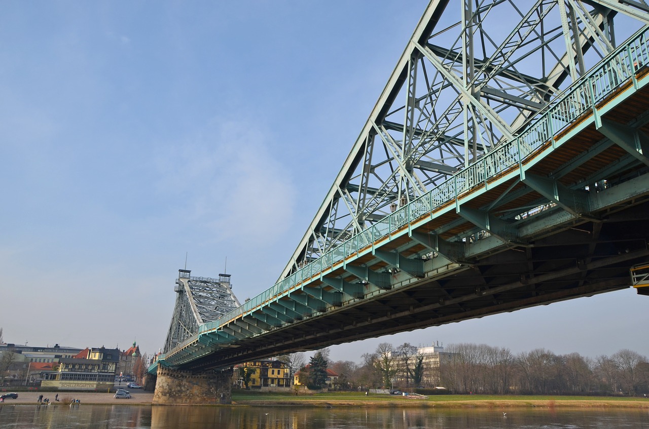 Drezdenas, Mėlynas Stebuklas, Plieninis Tiltas, Elbe, Architektūra, Upė, Tiltas, Pastatas, Loschvitzo Tiltas, Konsolinis Tiltas