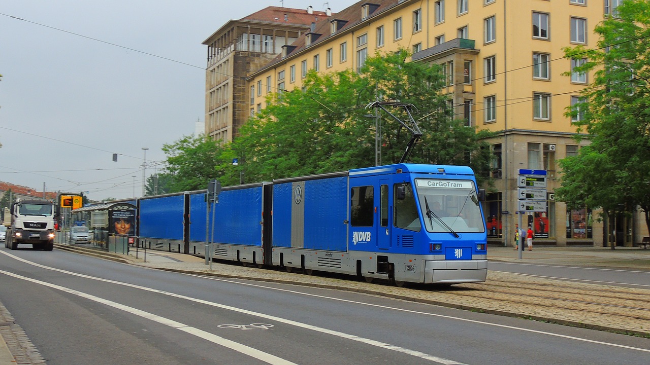 Drezdenas, Tramvajus, Vokietija, Miestas, Europietis, Miesto, Transportas, Gabenimas, Gatvė, Šiuolaikiška