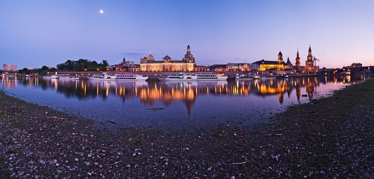 Drezdenas,  Istorinis Centras,  Architektūra,  Abendstimmung,  Frauenkirche,  Elbės,  Prieblanda, Nemokamos Nuotraukos,  Nemokama Licenzija