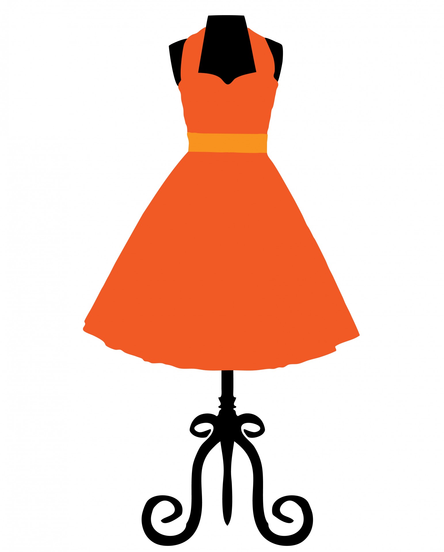 Suknelė,  Apsiutęs,  Oranžinė,  Vintage,  1950-Ųjų,  Menas,  Iliustracija,  Scrapbooking,  Iliustracijos,  Manekenas