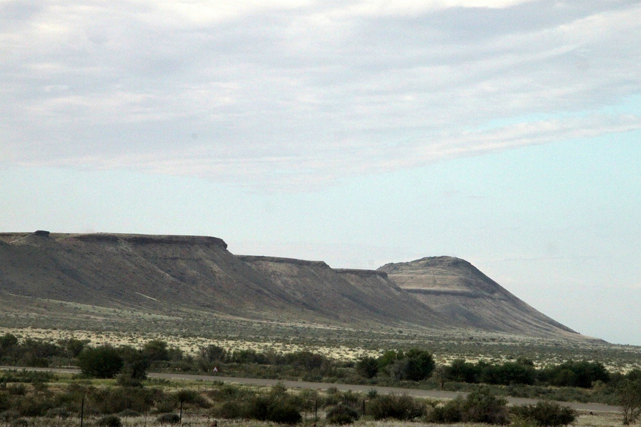 Sausas Stepas, Dirvožemis, Kalnai, Kalvos, Sausas, Namibija, Afrika, Dykuma, Dangus, Nemokamos Nuotraukos