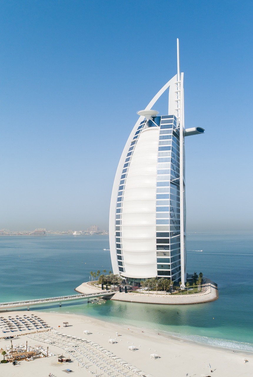 Dubai, Burj Al Arab, Viešbutis, Papludimys, Rojus, Costa, Turizmas, Verslas, Moderni Architektūra, Drobė