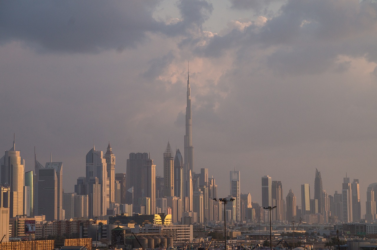 Dubai, Debesys, Panorama, Dusk, Nemokamos Nuotraukos,  Nemokama Licenzija