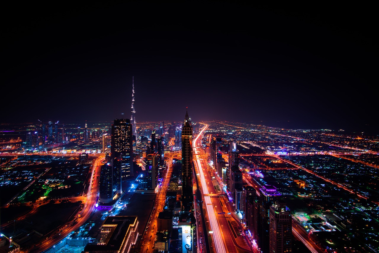 Dubai, Miesto Panorama, Emiratai, Kelionė, Architektūra, Dangoraižis, Miesto, Šiuolaikiška, Centro, Orientyras