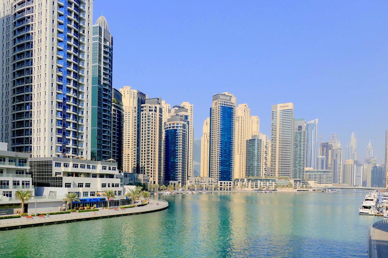 Dubai, Uostas, Vanduo, Architektūra, Dangoraižis, Užsakytas, Pastatas, Panorama, Dangoraižiai, Nemokamos Nuotraukos