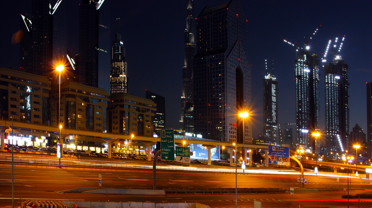 Dubai, Sheikh Zayed Kelias, Gatvė, Uae, Kelias, Miesto, Nemokamos Nuotraukos,  Nemokama Licenzija