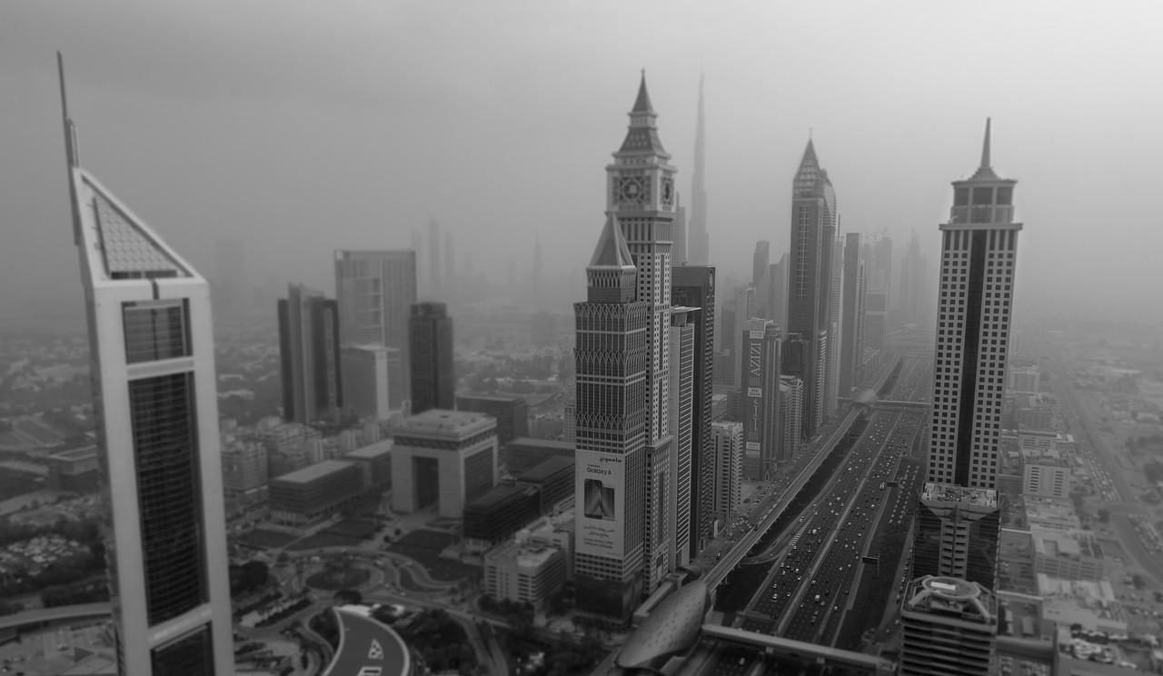Dubai, Panorama, Miestas, Architektūra, Dangoraižiai, Dubajus, Didelis Miestas, Šiuolaikiška, Dangoraižis, Biurų Pastatas