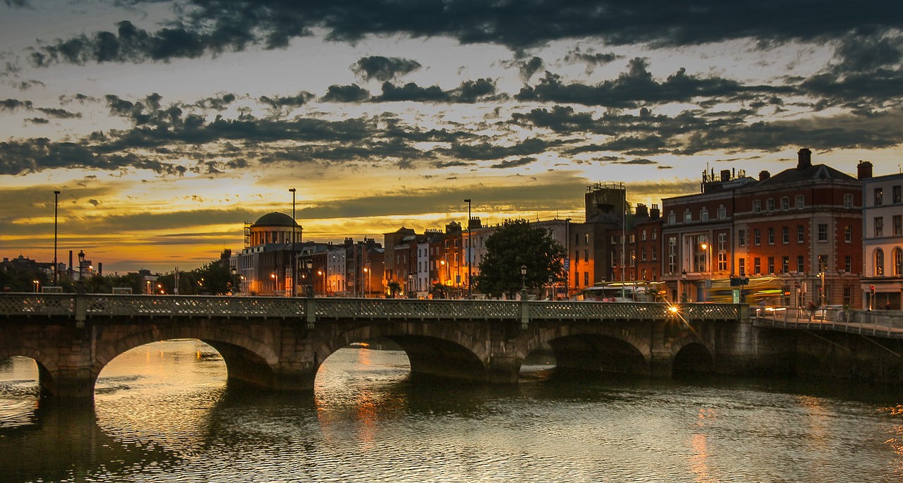Dublin, Airija, Architektūra, Istoriškai, Orientyras, Lankytinos Vietos, Pastatas, Tamsi, Upė, Kelionės Tikslas