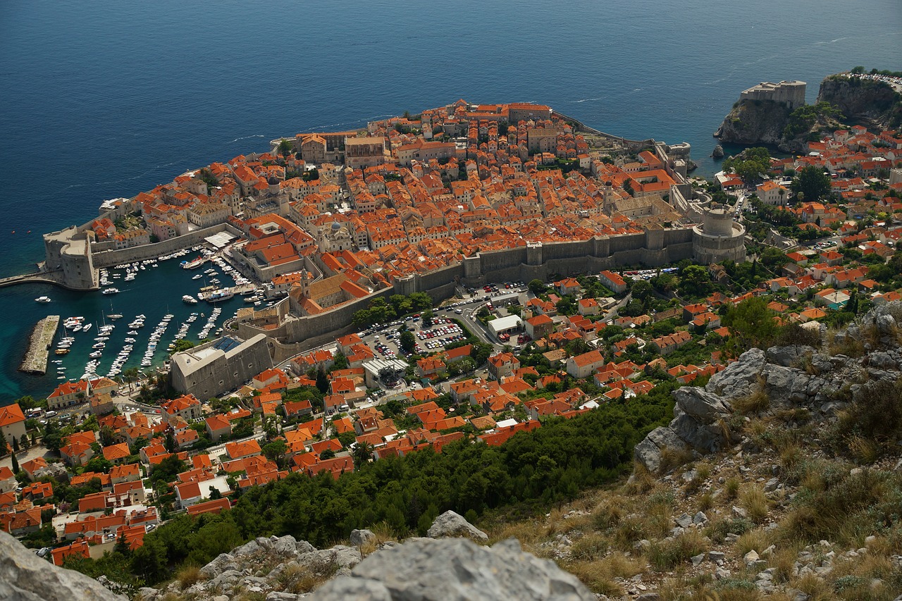 Dubrovnik, Vaizdas, Stogai, Architektūra, Unesco, Kroatija, Paminklai, Pastatas, Namai, Kelionė