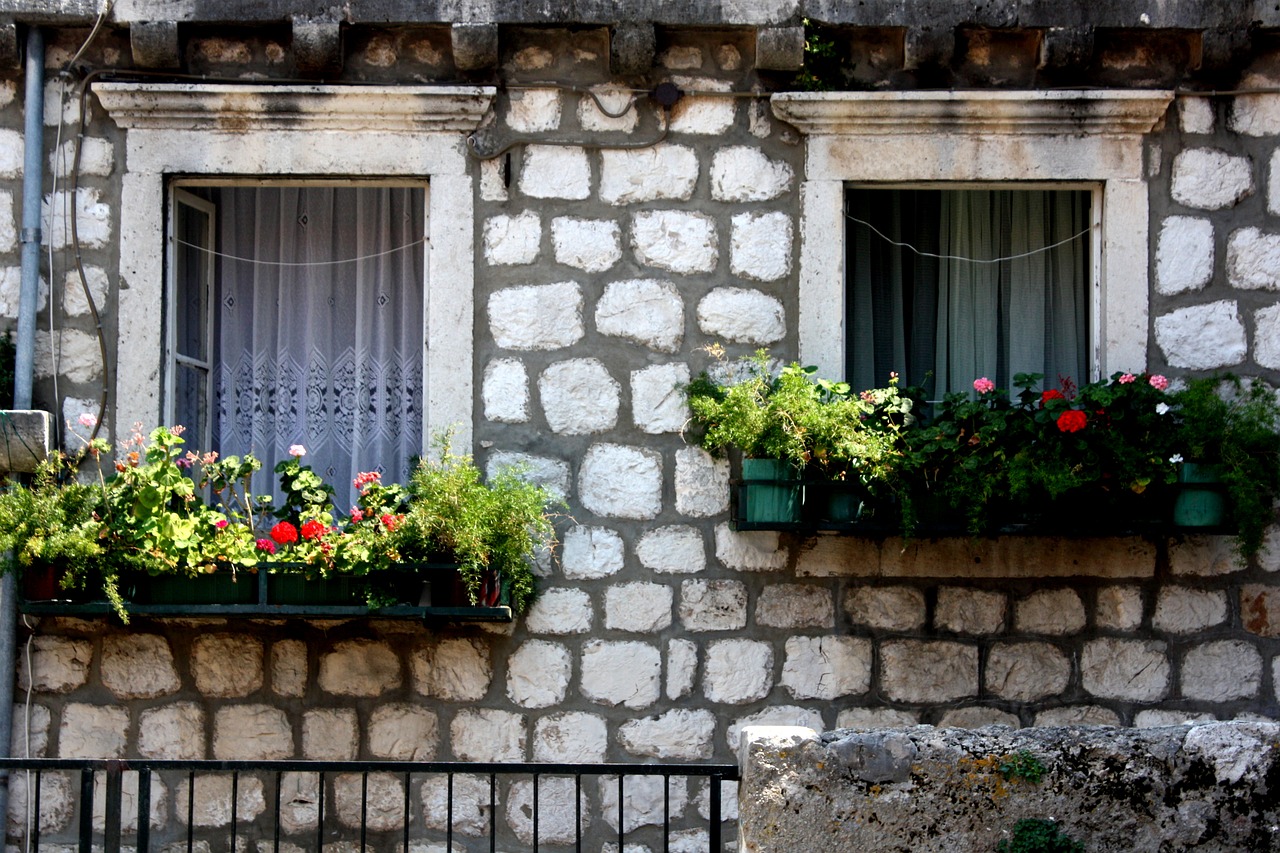 Dubrovnik, Langas, Gėlė, Gražus, Namai, Kompozicija, Estetika, Pastatai, Dekoratyvinis, Kelionė