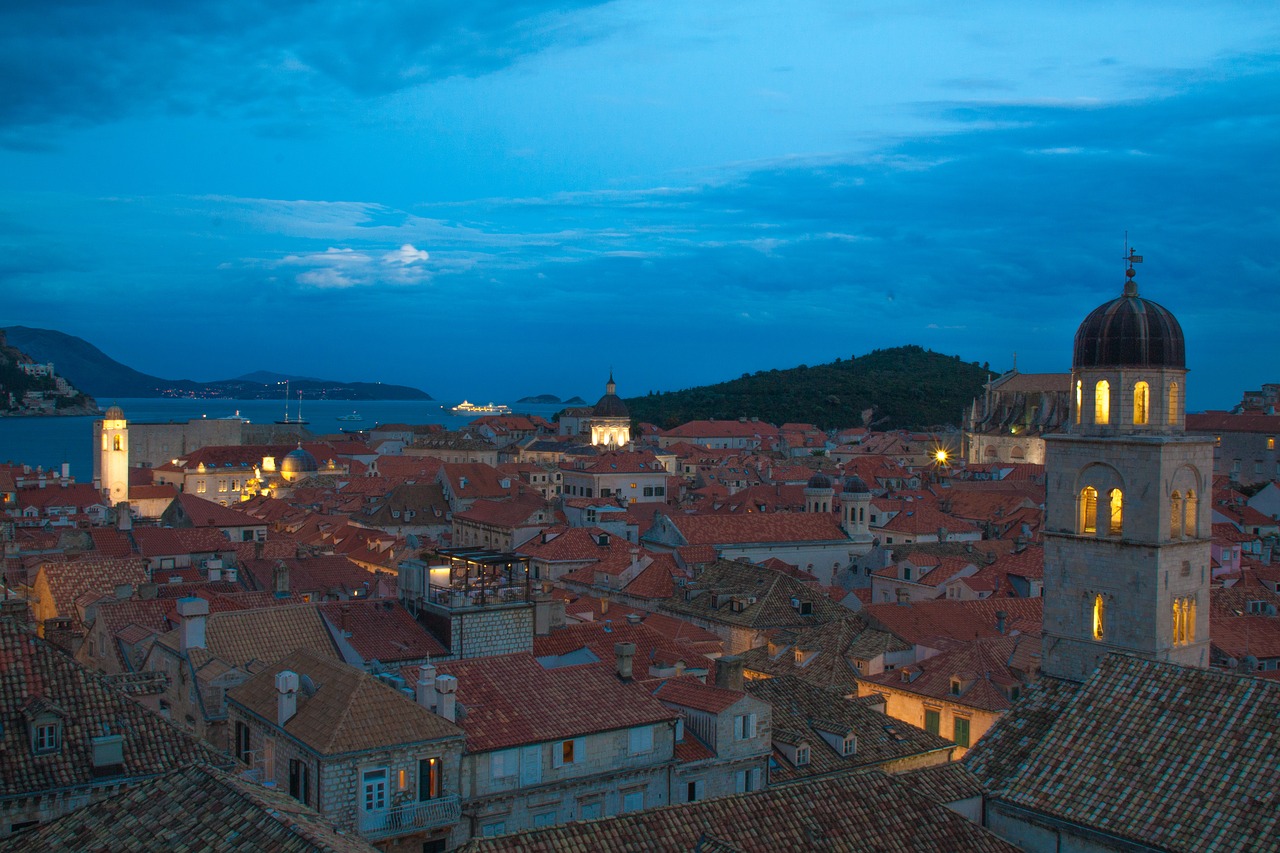 Dubrovnik, Kroatija, Dusk, Miestas, Nemokamos Nuotraukos,  Nemokama Licenzija