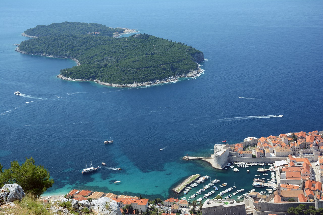 Dubrovnik, Sala Lokrum, Kroatija, Kelionė, Dalmatija, Viduržemio Jūros, Torismas, Vasara, Jūra, Nemokamos Nuotraukos
