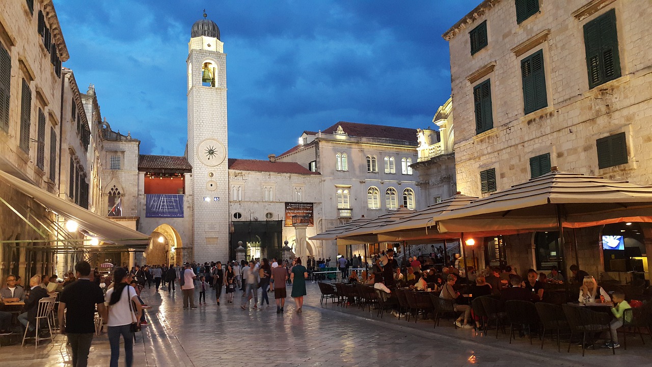 Dubrovnik, Stradun, Kroatija, Miestas, Architektūra, Viduržemio Jūros, Pastatas, Dalmatija, Adrijos Regionas, Miestas