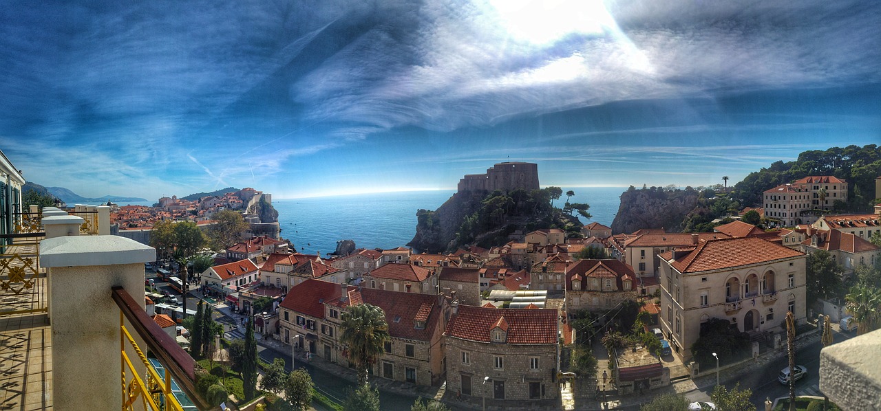 Dubrovnik, Kroatija, Karaliai Nusileidžia, Miestas, Miestas, Europa, Jūra, Senas, Turizmas, Architektūra
