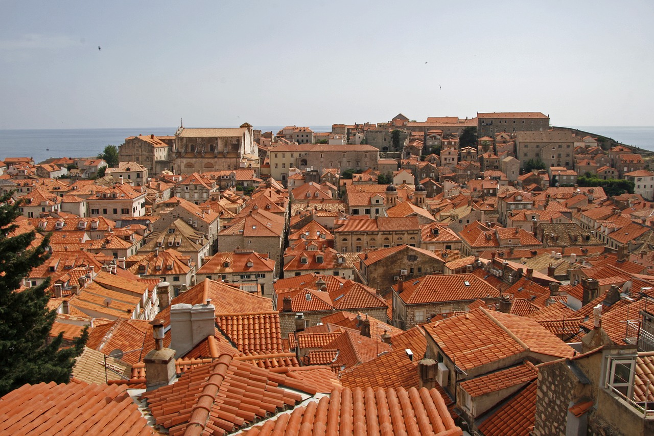 Dubrovnik,  Kroatija,  Adria,  Senamiestis,  Turizmas,  Architektūra,  Miestas,  Unesco,  Stogai, Nemokamos Nuotraukos