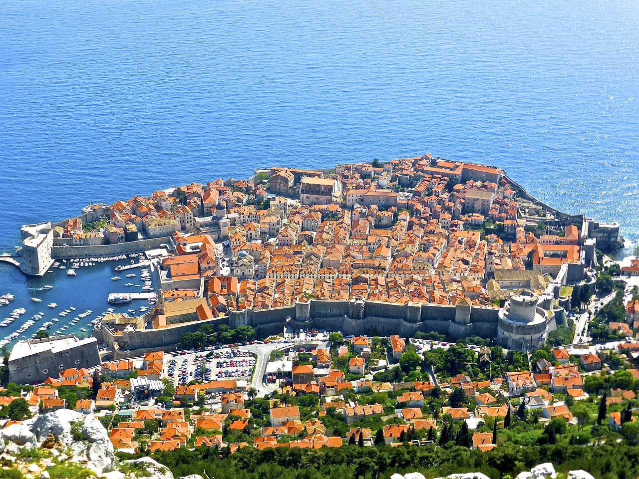 Dubrovnik,  Miestas,  Kroatija,  Adrijos Regionas,  Dalmatija,  Uostas,  Viduržemio Jūros,  Viduramžių,  Fortas,  Architektūra