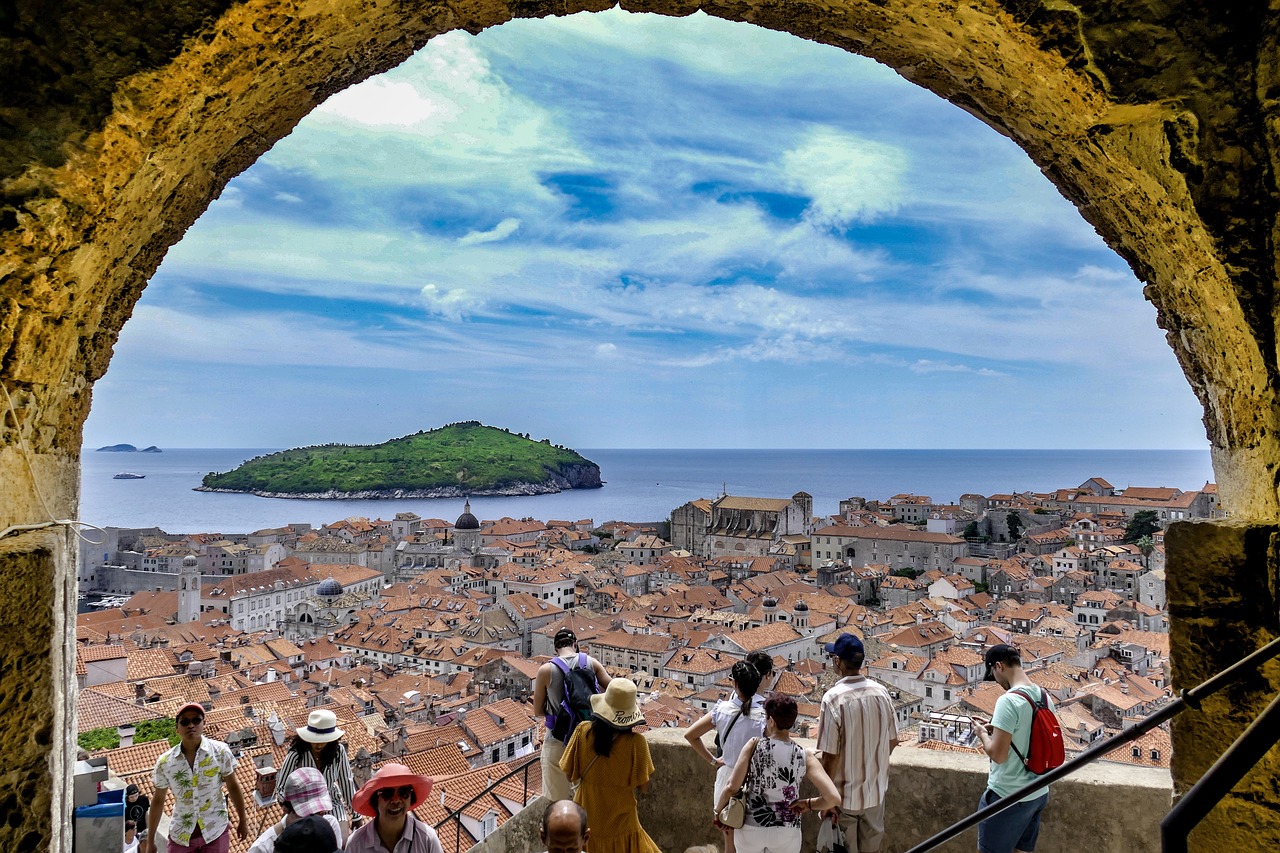 Dubrovnik Kroatija Vasaros Laiką,  Kelionė,  Panoraminis,  Turizmas,  Žmonių,  Architektūra,  Lauke,  Turistas, Nemokamos Nuotraukos,  Nemokama Licenzija