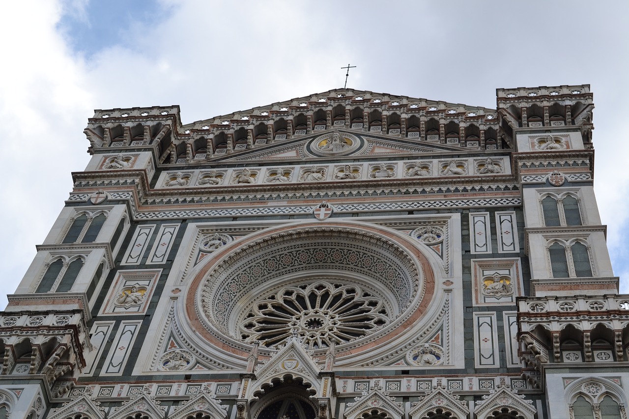 Duomo, Florencija, Paminklas, Kultūra, Istorija, Bažnyčia, Architektūra, Vitražas, Toskana, Italy