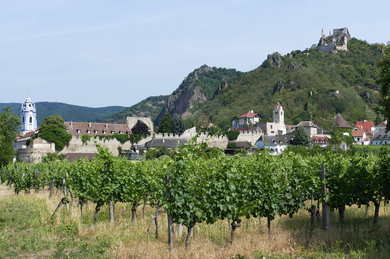 Dürnstein, Wachau, Danube, Sugadinti, Kraštovaizdis, Burgūrijos, Danube Regionas, Mūra, Istoriškai, Pasaulinis Paveldas