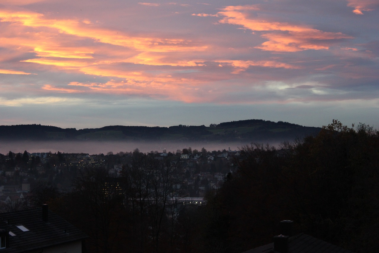 Dusk, Rūkas, Kraštovaizdis, Šveicarija, Nemokamos Nuotraukos,  Nemokama Licenzija