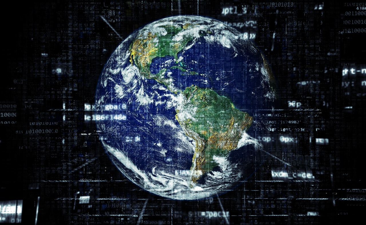 Žemė, Internetas, Globalizacija, Technologija, Tinklas, Verslas, Gaublys, Pasaulis, Visuotinis, Skaitmeninis