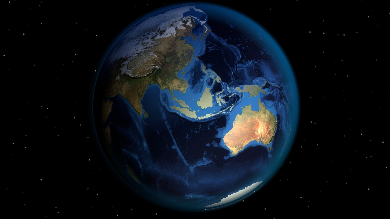 Žemė, Gaublys, Jūros Tranšėjos, Žemės Pluta, Erdvė, Planeta, Pasaulis, Australia, Indonezija, Asija