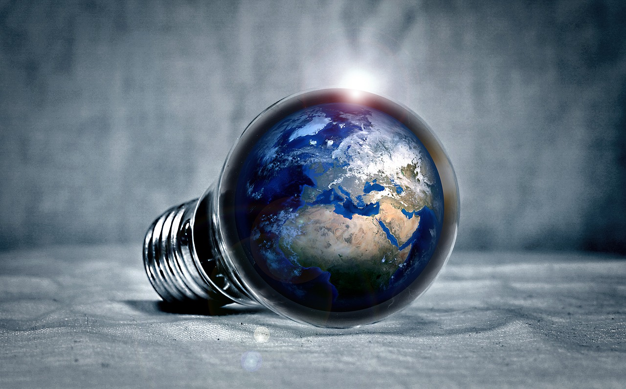 Žemė, Planeta, Žemynai, Šviesa, Kriaušė, Lemputė, Mirksi, Energija, Energijos Revoliucija, Energijos Gamyba