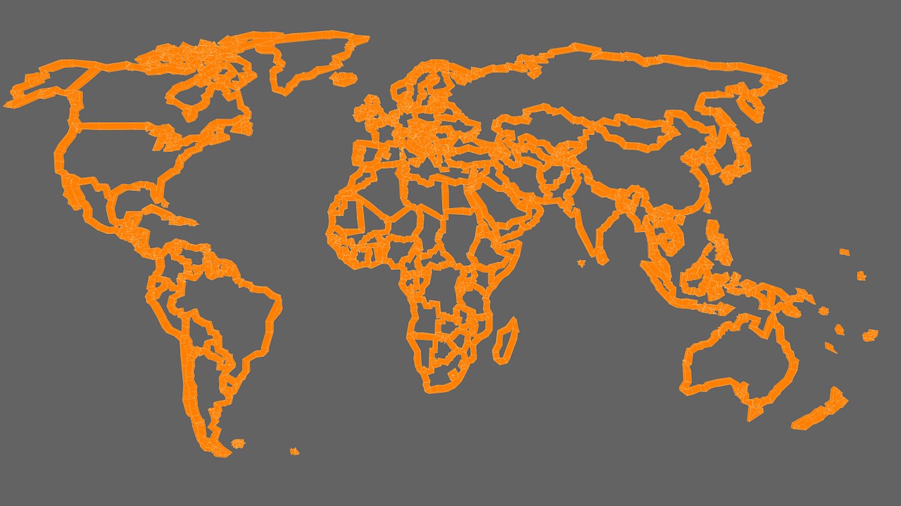 Žemė, Žemėlapis, Abstraktus, Grafika, Oranžinė, Šalis, Fonas, Cg, Visuotinis, Planeta