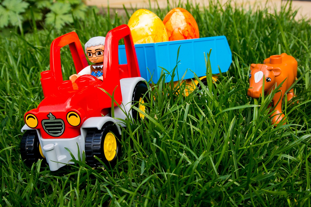 Velykinis Kiaušinis, Velykos, Lego, Duplo, Traktorius, Derlius, Kiaušinis, Linksmų Velykų, Spalvinga, Spalva