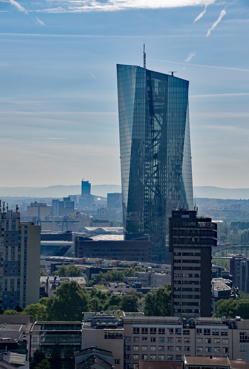 Ecb, Europos Centrinis Bankas, Frankfurtas, Hesse, Vokietija, Dangoraižis, Bankas, Centrinis Bankas, Europa, Ostend
