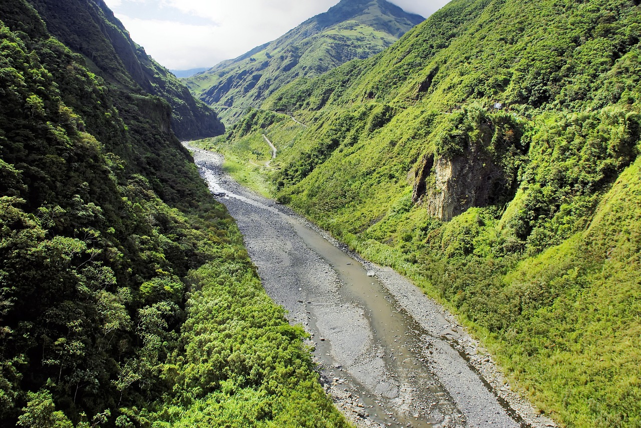Ecuador, Rio Verde, Torrent, Slėnis, Andes, Aukštis, Kraštovaizdis, Vertigo, Panorama, Žygiai