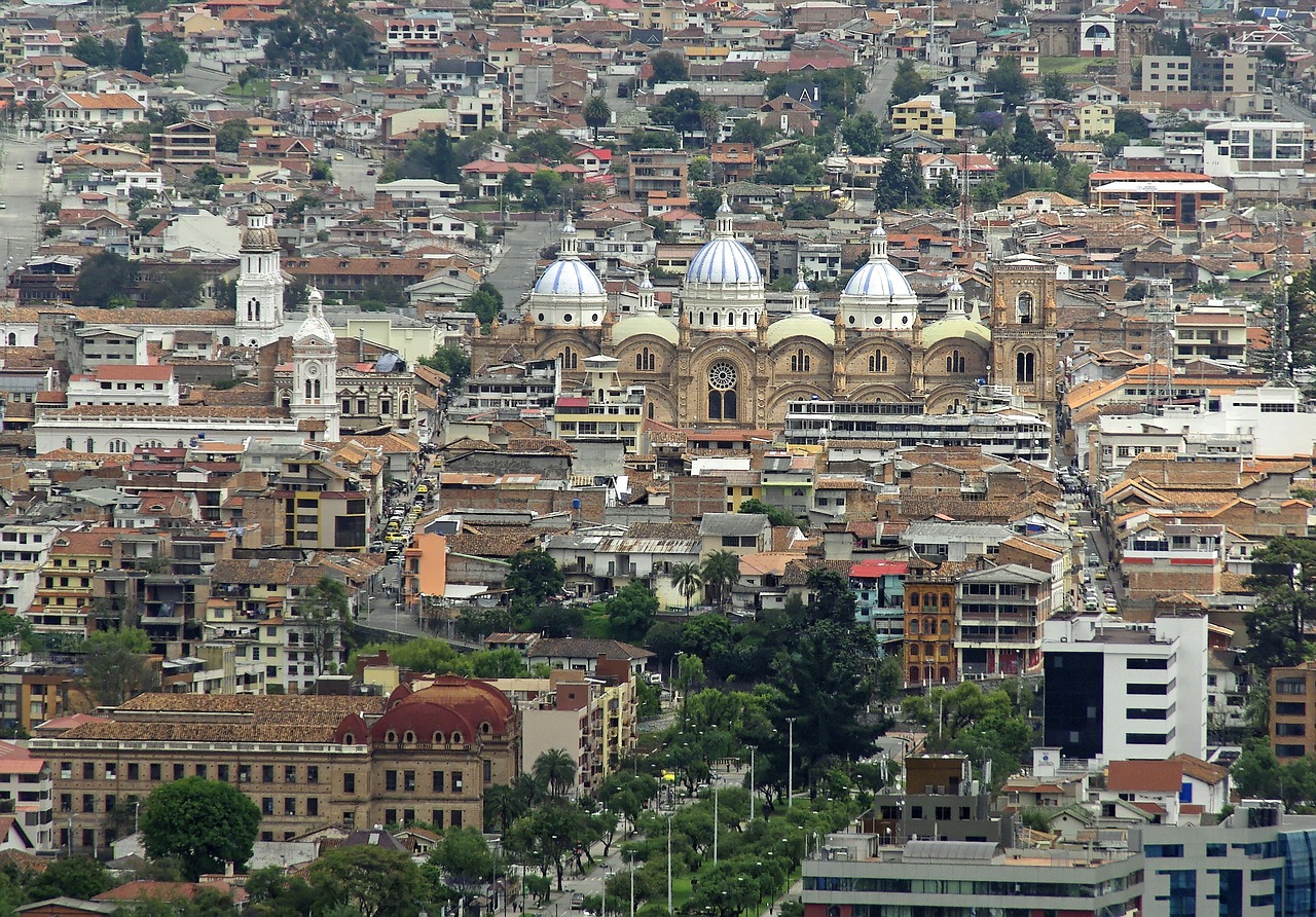 Ecuador, Cuenca, Katedra, Naujas, Panorama, Architektūra, Vienuolynas, Kupolas, Marmuras, Bažnyčia