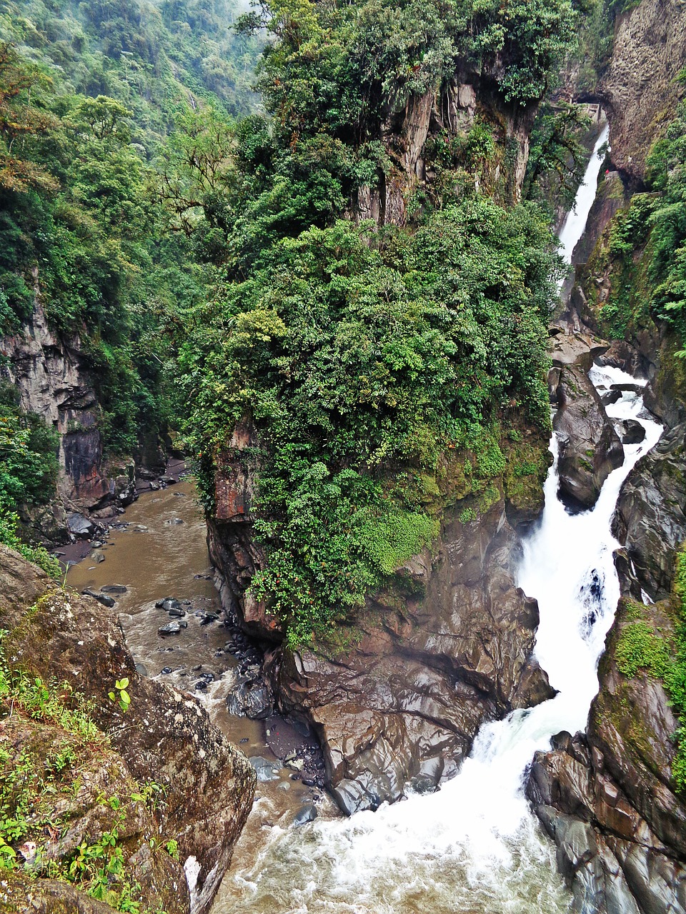 Ecuador, Krioklys, Akmenys, Nemokamos Nuotraukos,  Nemokama Licenzija