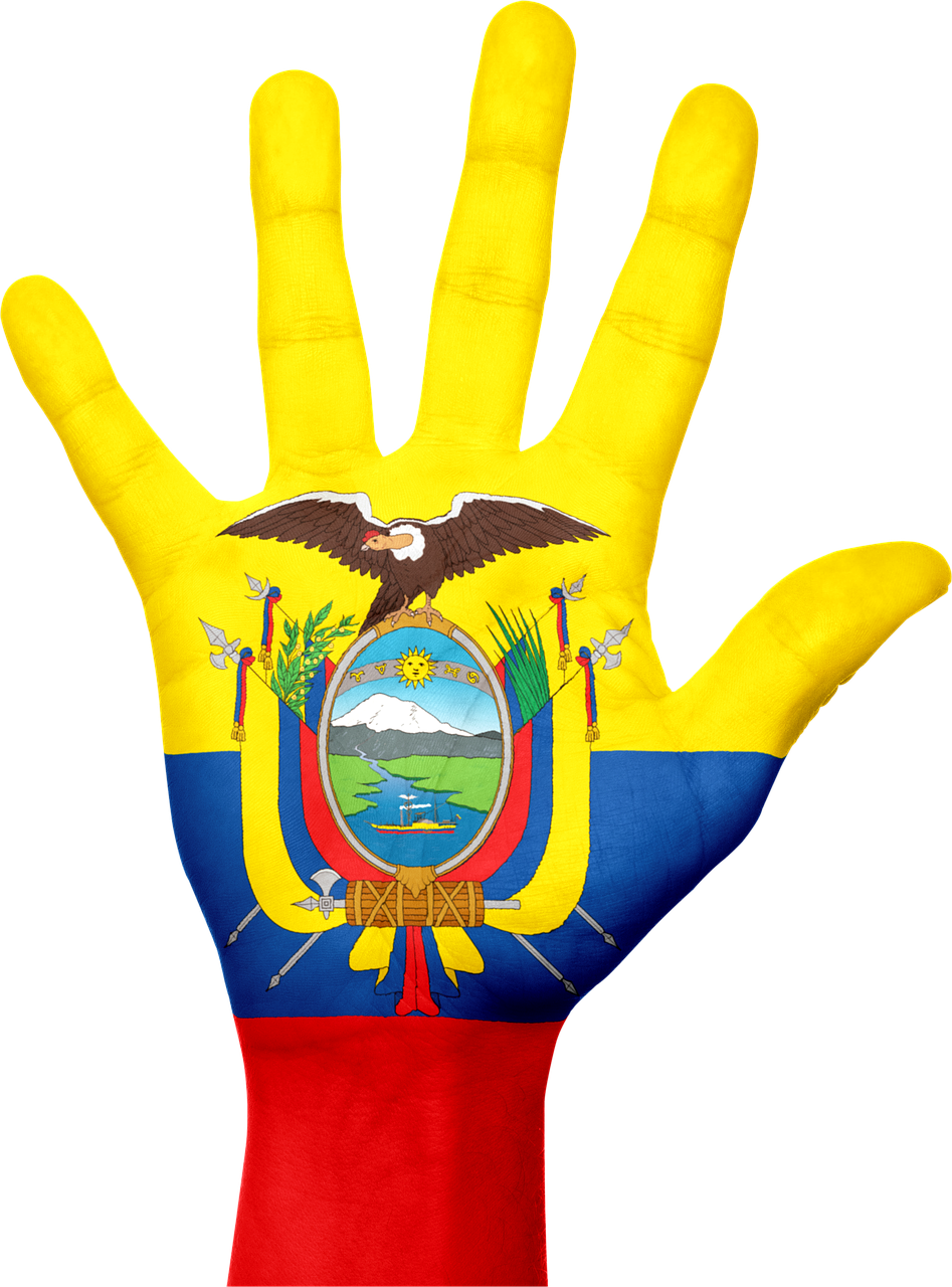 Ecuador, Vėliava, Ranka, Nacionalinis, Pirštai, Patriotinis, Patriotizmas, Į Pietus, Amerikietis, Amerikietis